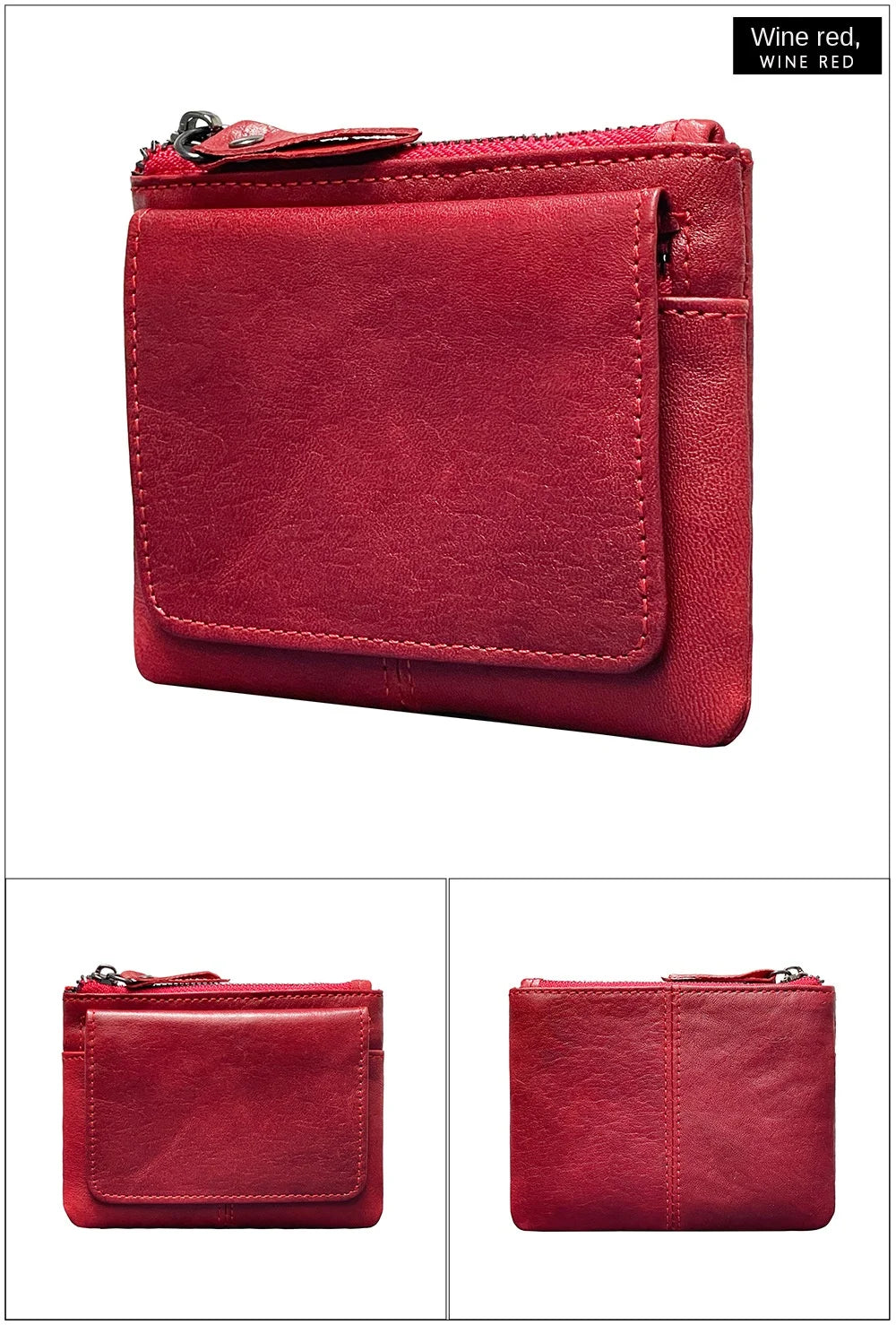 Nuova borsa per carte da donna e da uomo in pelle di mucca Portamonete Porta carte di credito sottile Portafoglio per uomo e donna Tasca per carta d'identità