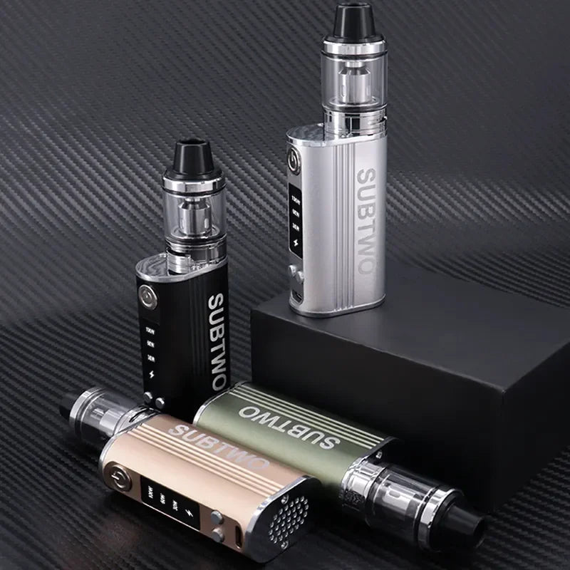 SUBTWO 100W Vape Box Mod Kit sigarette elettroniche 30W/60W/100W Batteria con regolazione dell'alimentazione con penna per fumo Vaper atomizzatore inferiore da 0,3ohm 2,5ml