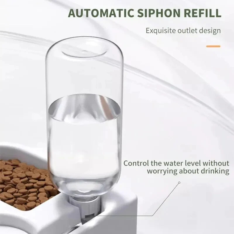 Automatic Drinking Love Pet Bowl Moisture-proof Cat Bowl Dog Basin Dual-use Multi-functional Drinking and Feeding