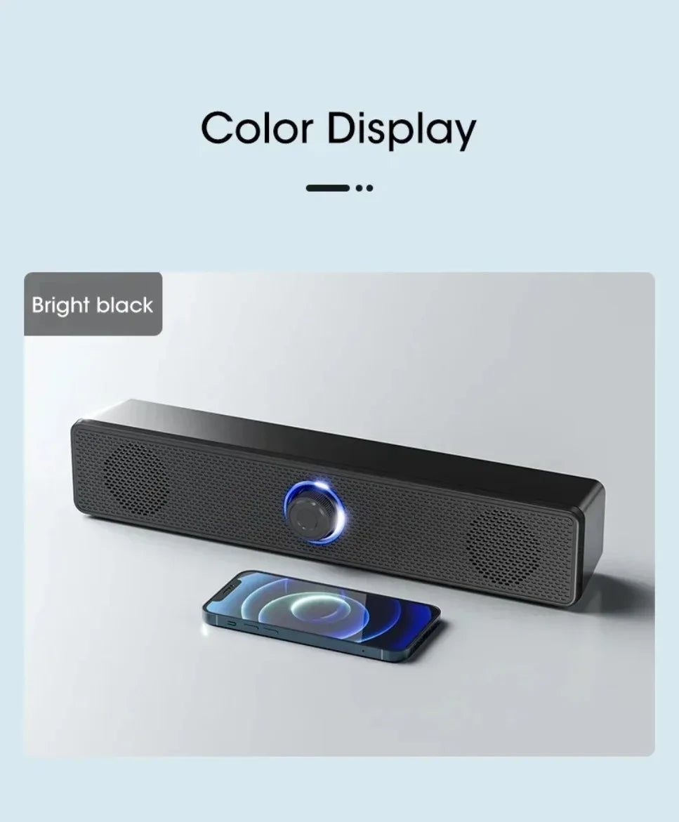 Soundbar per PC Bluetooth alimentato tramite USB Soundbar per altoparlante cablato e wireless per TV Pc Laptop Gaming Home Theater Sistema audio surround