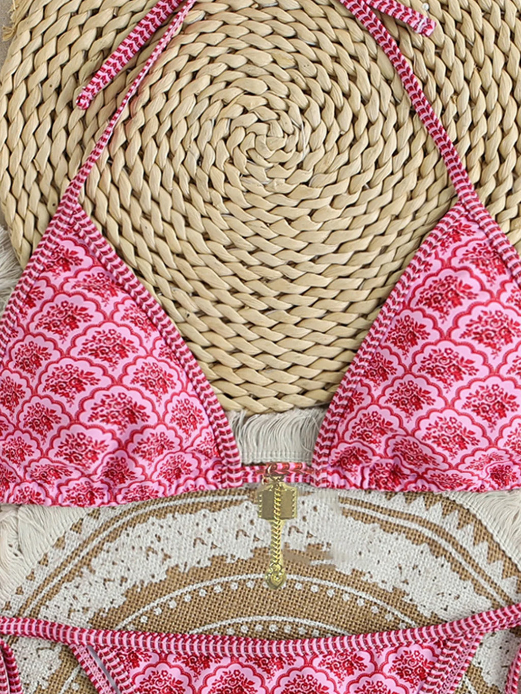 Nuovo Set Bikini Triangolo 2026 - Costume da Bagno Push-Up con Stampa Floreale e Slip Brasiliano