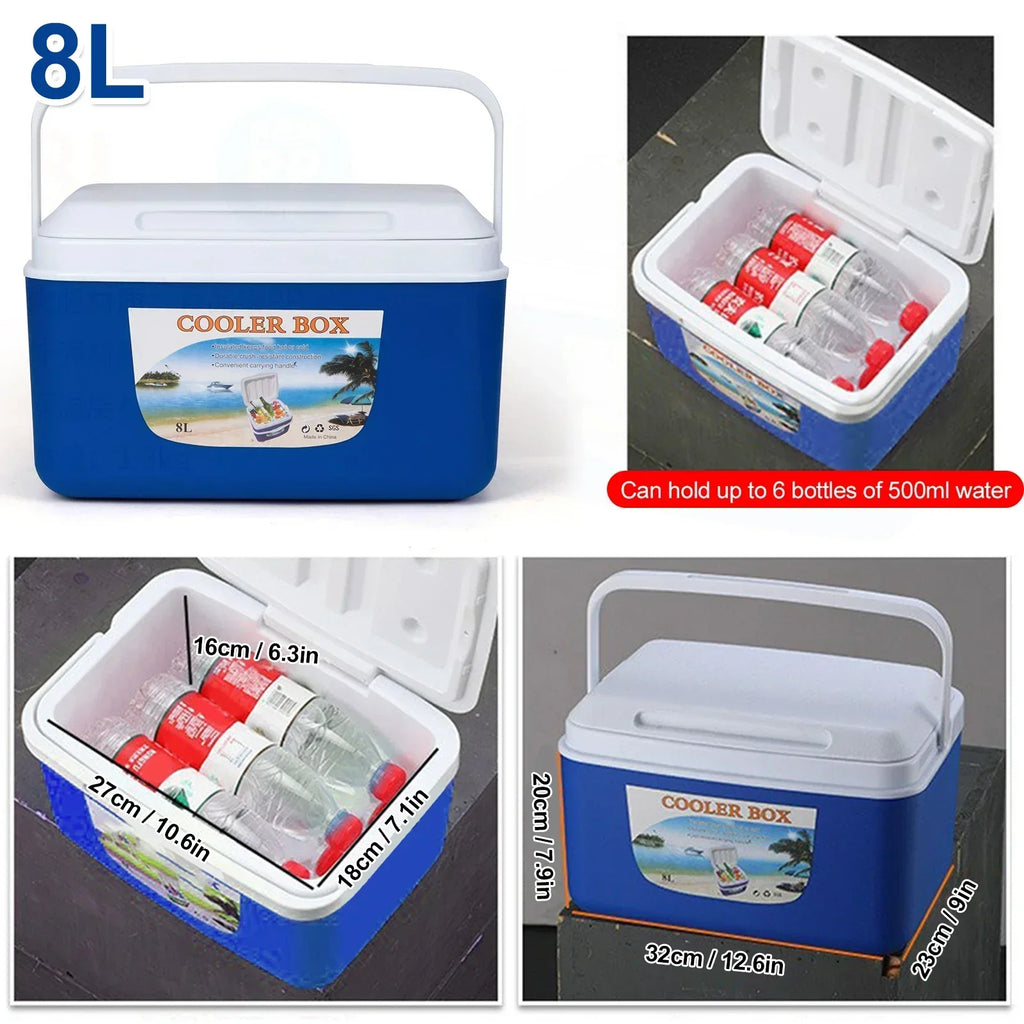 Box Frigo Esterno Isolato 8L Portatile Per Campeggio Picnic All Aperto