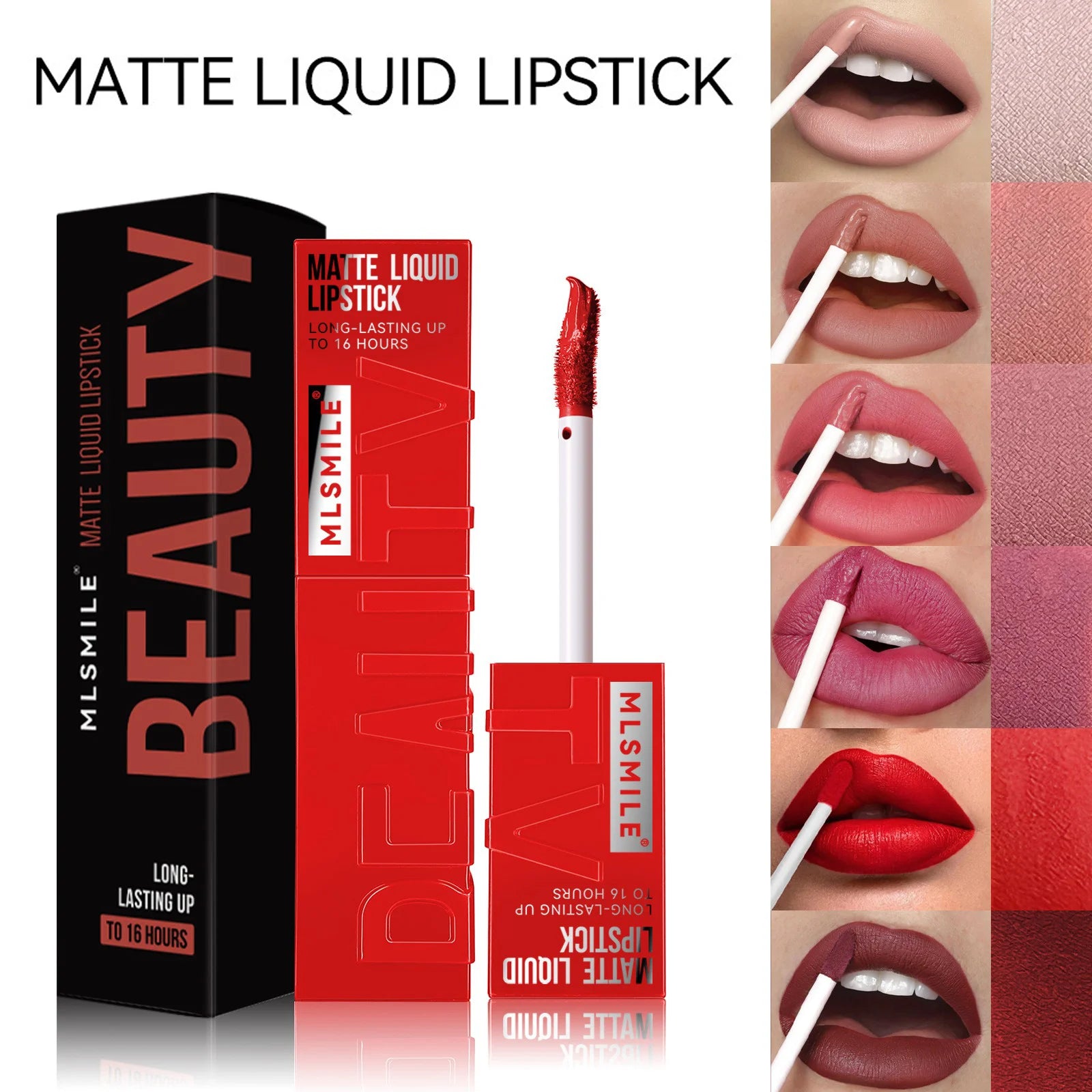 6 colori di rossetto liquido velluto a lunga durata con texture opaca Tazza antiaderente impermeabile Prodotti professionali per il trucco delle labbra