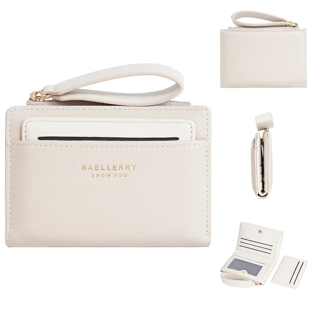 Portafoglio di Lusso Baellerry per Donne, Elegante Portamonete Sottile in Pelle PU con Scomparti Multipli per Carte