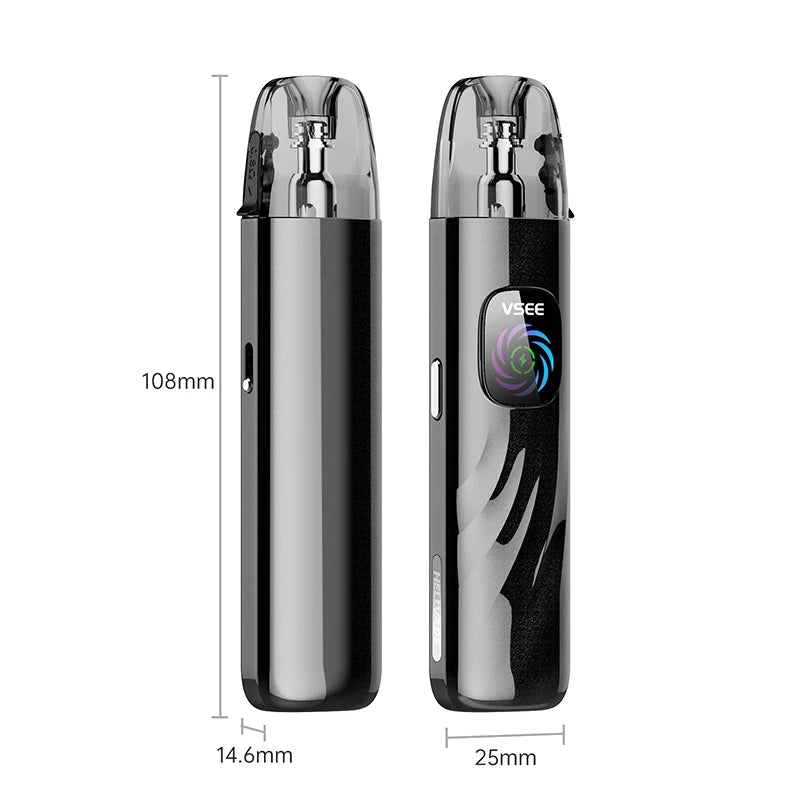 Originale Hellvape Vsee One Kit Vape Pen 2ml Sistema pod vuoto Riempimento superiore 1000mah 30W Schermo dinamico 0.8ohm Bobina a rete E-Cigaretta