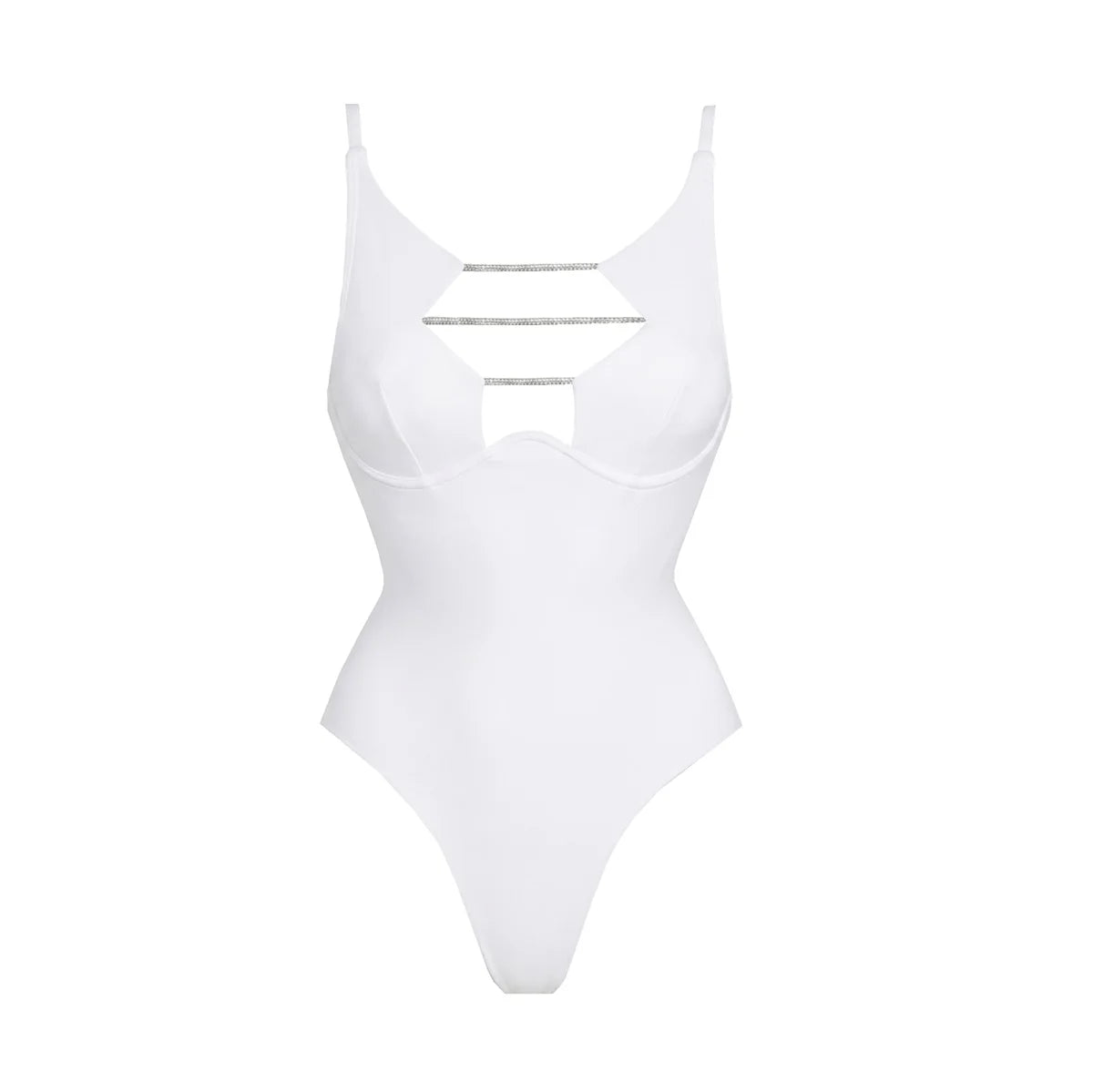 2026 2 Pezzi Costume da Bagno Intero Sexy da Donna, Monokini a Vita Alta Push-Up, Tinta Unita, Abbigliamento da Spiaggia