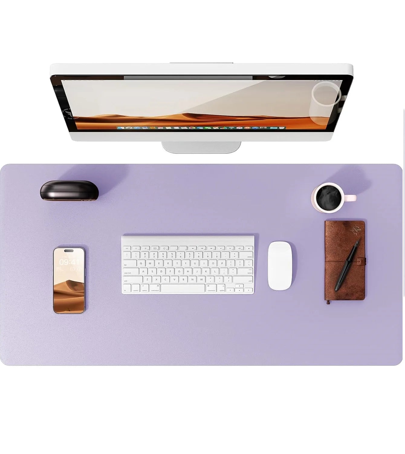 Tappetino Per Mouse Grande In Pelle PU Antiscivolo Per Scrivania E Laptop