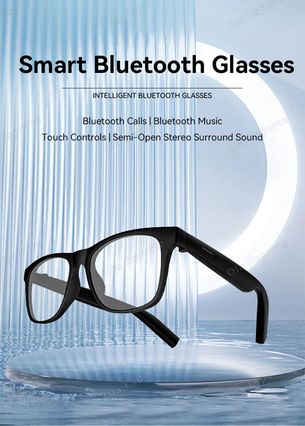 Nuovi Occhiali Smart 2026 per Uomo e Donna, Occhiali Bluetooth con Controllo Vocale, Chiamate, Musica, Protezione UV400, Occhiali da Sole Polarizzati con Cuffie Integrate