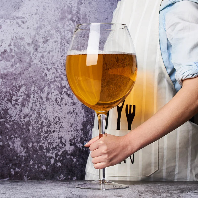 Bicchiere da vino gigante extra large da 3000 ml, 106 Oz e tazza da birra combinata per feste di whisky, compleanni, matrimoni - Bicchiere da liquore