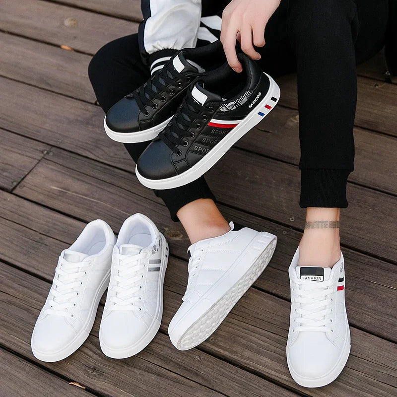 Sneakers Casual da Uomo 2026: Nuove Scarpe Bianche alla Moda con Lacci, Comode per Studenti, Sportive, Taglie Grandi, Vulcanizzate - Zapatillas De Hombre