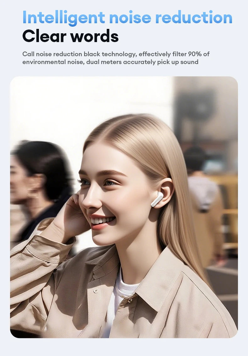 Nuovo Lenovo LE209 Aggiornamento Wireless Bluetooth 6.0 Auricolare con cancellazione del rumore Cuffie sportive 30H Batteria a lunga durata Cuffie con microfono