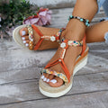 Sandali eleganti da donna Scarpe con zeppa con suola spessa Scarpe da donna Capispalla casual alla moda Sandali estivi da donna carini Taglia 12