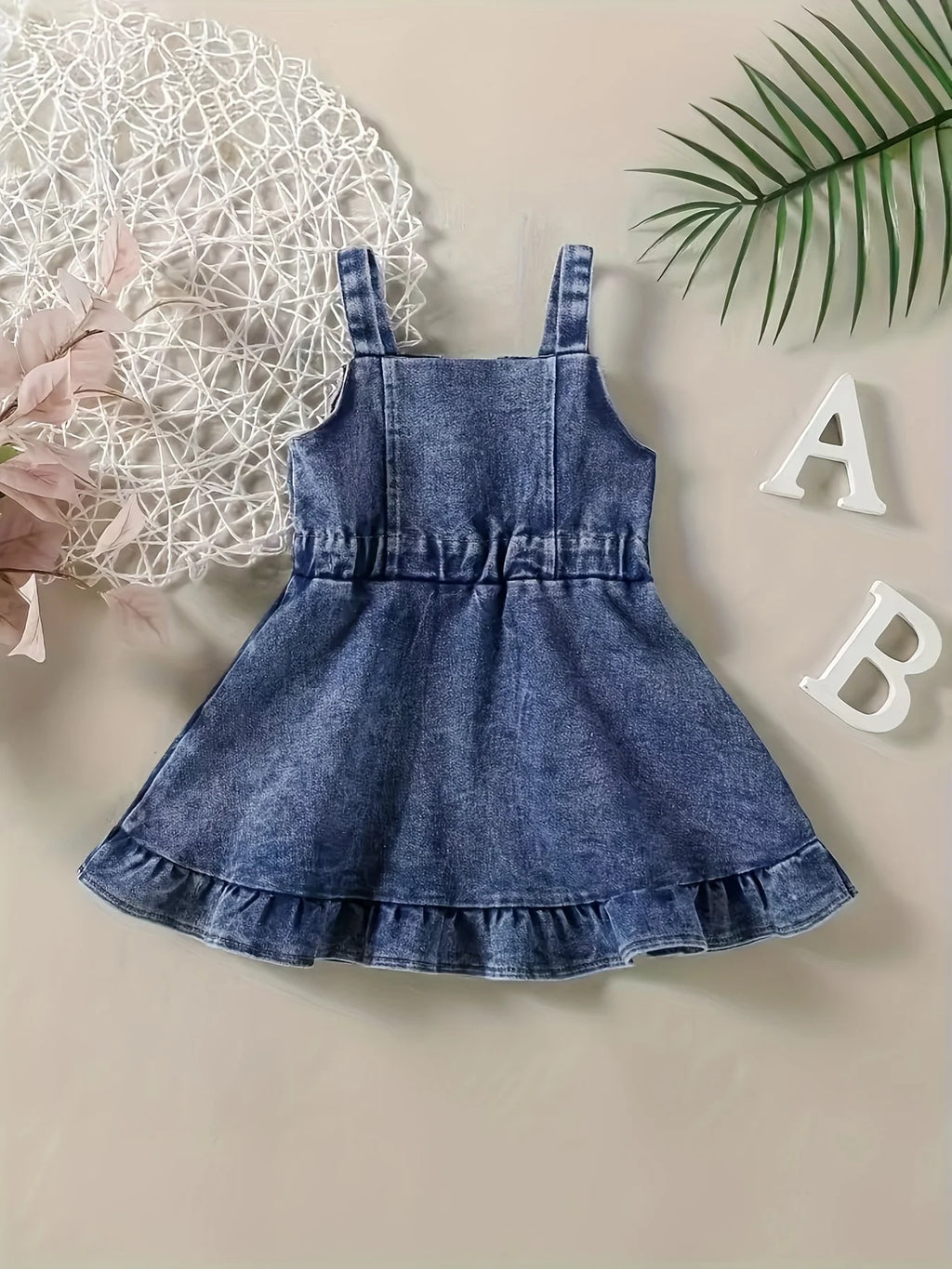 Abito pagliaccetto in denim da bambina Salopette senza schienale per neonato Abbigliamento Abbigliamento moda per bambini Abbigliamento per neonata