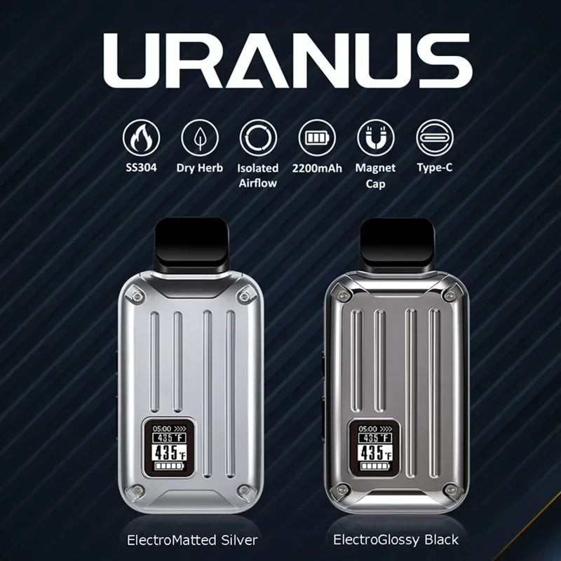Vaporizzatore per erbe secche ANIX Urano Vape Pen 2200mAh Batteria Kit sigaretta elettronica portatile Display OLED Schermo Fumo a base di erbe Vaper