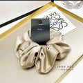 2023 Moda donna Scrunchie in seta con strass Fascia elastica per capelli in raso Ragazze Grande cravatta per capelli Balck Croccante per accessori per capelli