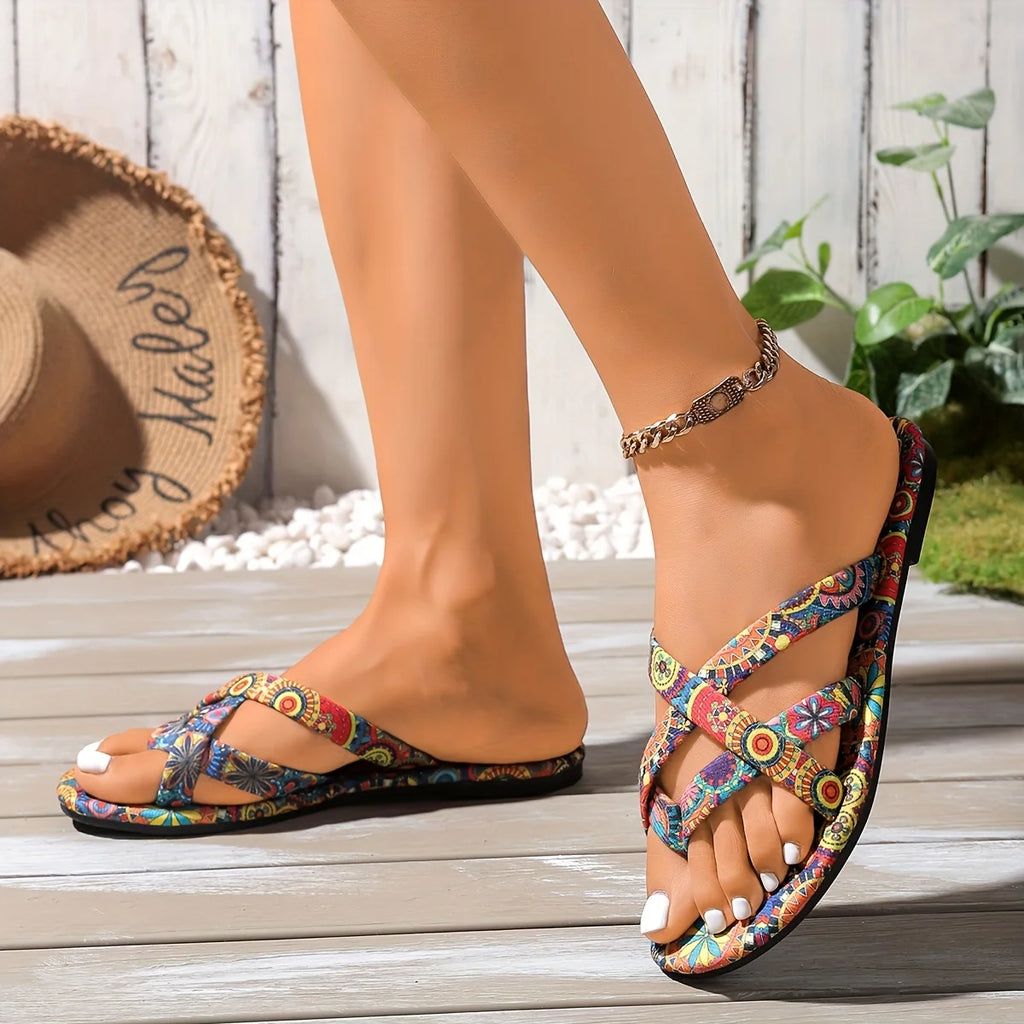 2025 nuove donne pantofole sexy sandali a fiori scarpe casual leggere bohemien moda donna pantofole di grandi dimensioni scivoli per la casa donna