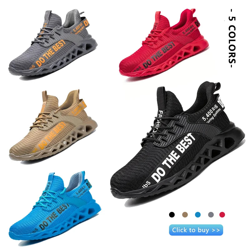 Scarpe antinfortunistiche da uomo per scarpe da ginnastica da lavoro donna uomo scarpe da lavoro con punta in acciaio scarpe protettive di sicurezza leggere anti-sfondamento anti-perforazione