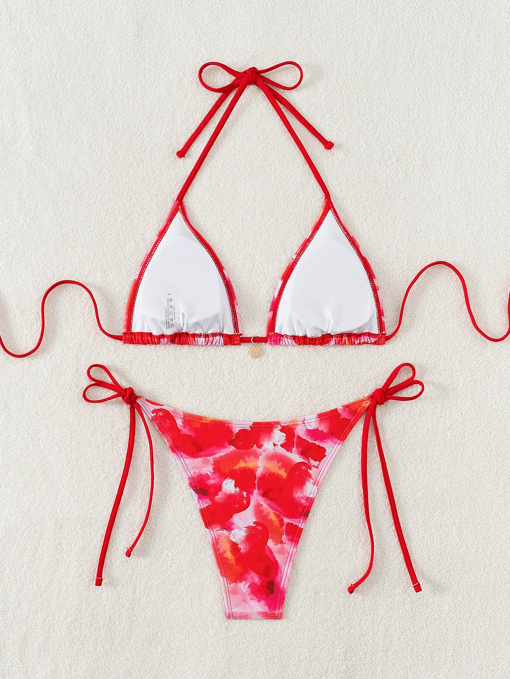 Nuovo Set Bikini Triangolo 2026 - Costume da Bagno Push-Up con Stampa Floreale e Slip Brasiliano