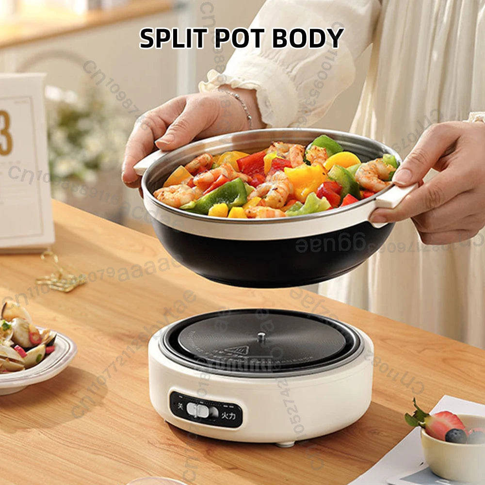 Kitchen Split Electric Pot Durable Stainless Steel Food Grade Material Fast Heating Cooker Casa E Cozinha