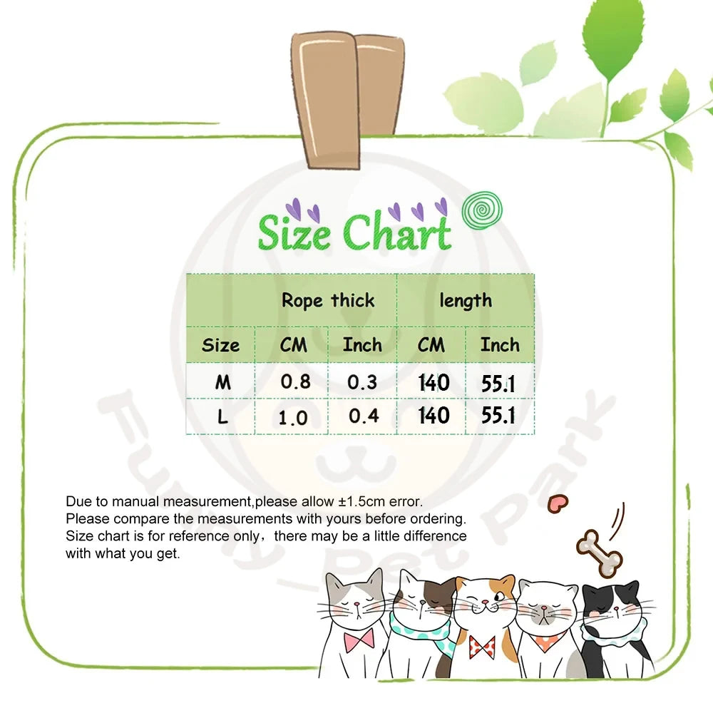 Dog Training Leash P Leash, Durable Nylon Material Heavy Duty, Anti-Pull Comfortable Sturdy Pet Traction Rope Pet Supply
