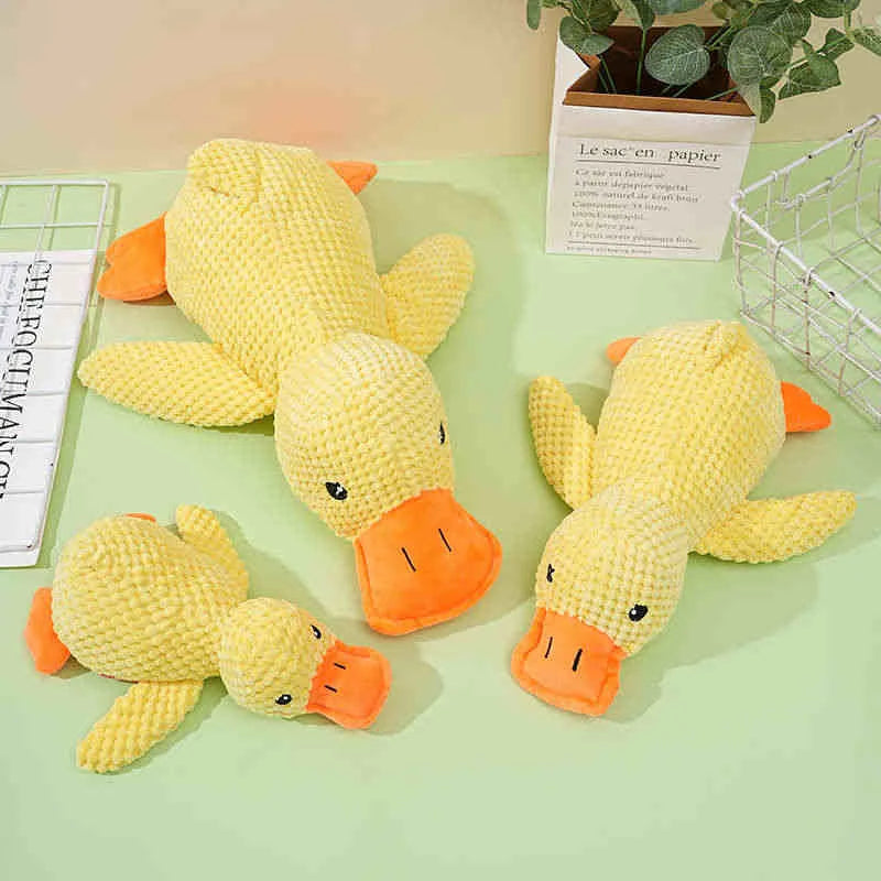 1/3PCS Things For Dogs Dog Accessories Dog Supplies Calming Duck Squeaky Plush Toy Luxury Sleep Aid Durable Puppy Companion Pet