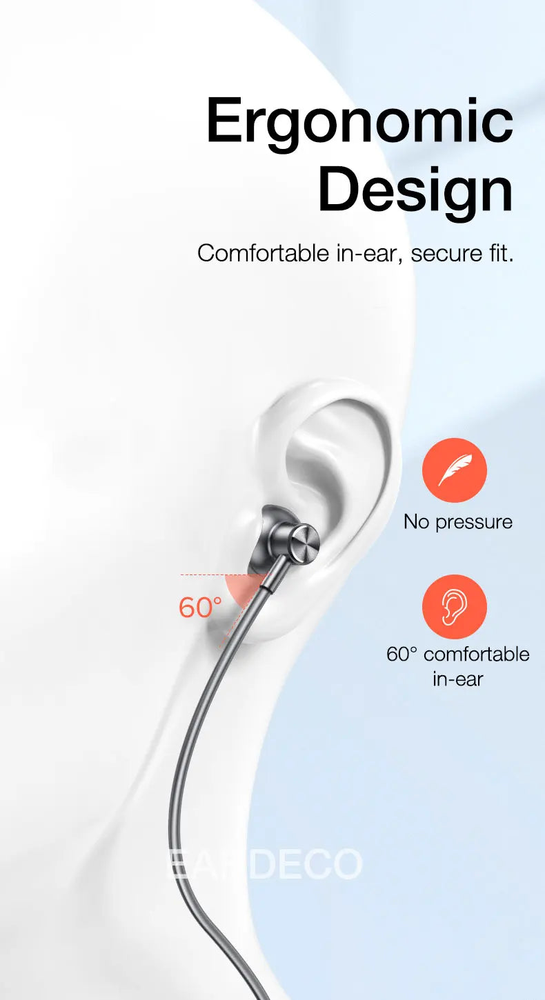 EARDECO 100 ore Endurance cuffie Wireless Bass In-ear Bluetooth cuffie auricolari musica Sport auricolare con microfono Stereo