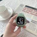 Orologio da donna da uomo Orologio sportivo digitale a LED per bambini Ragazzi Ragazze Orologio da polso elettronico da uomo in silicone impermeabile con quadrante grande quadrato