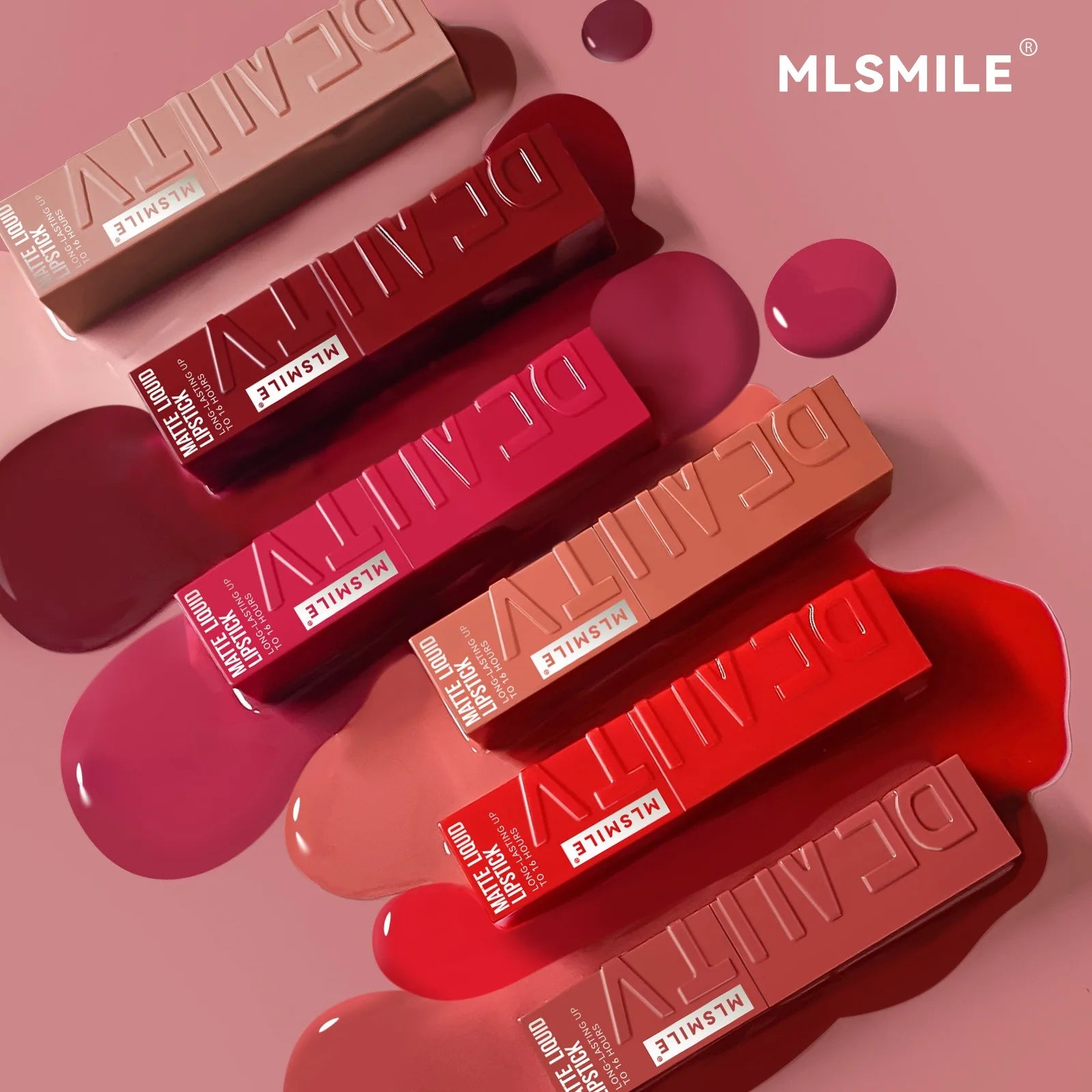 6 colori di rossetto liquido velluto a lunga durata con texture opaca Tazza antiaderente impermeabile Prodotti professionali per il trucco delle labbra