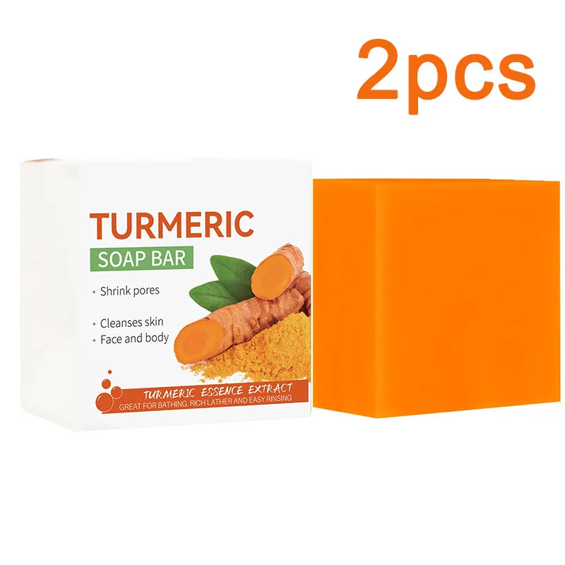 Sapone alla curcuma fatto a mano Pulizia del corpo Schiarente Ascelle scure Gamba Detergenti per il corpo Schiarente Sapone per il viso Tenero Cura della pelle Bellezza