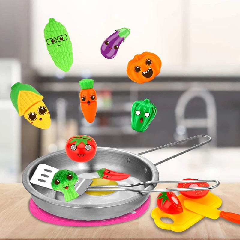 Set da cucina Fai finta di giocare Giocattolo da cucina simulato Set da gioco di ruolo per bambini Set da cucina Regalo educativo per bambini Ragazze Ragazzo