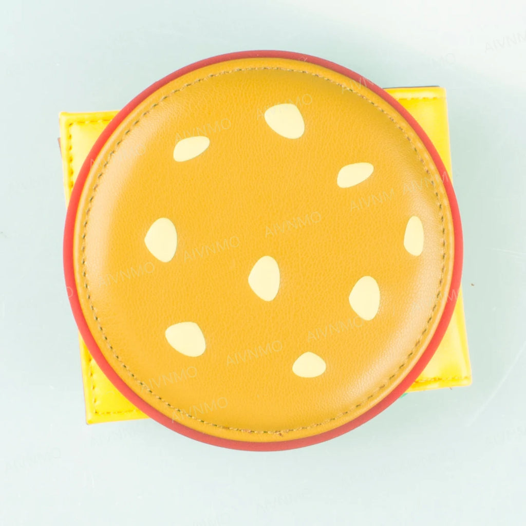 Portafoglio pieghevole per hamburger 3D di alta qualità Porta carte individuale alla moda Sedile identificativo Elegante fermasoldi compatto