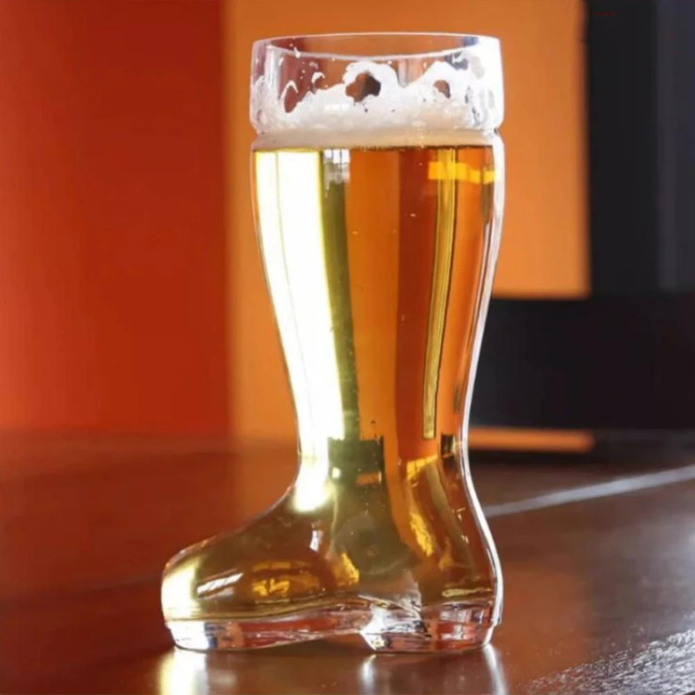 Bicchiere da birra a forma di stivale Bicchiere da vino innovativo Bicchiere da acqua trasparente divertente per birra Whisky Cocktail Decorazioni per la casa Accessorio per bicchieri regalo