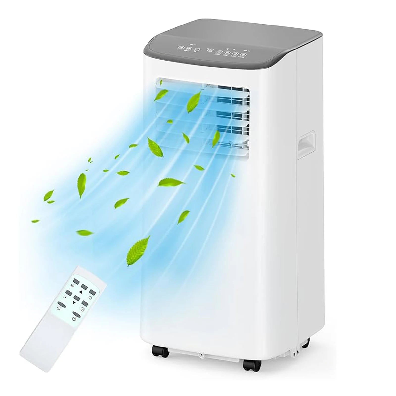 Condizionatore d'aria portatile da 8.000 BTU, raffredda ambienti fino a 350 piedi quadrati, unità AC 3 in 1 con deumidificatore e modalità ventola, modalità sleep con bassa rumorosità, include kit per finestra facile da i