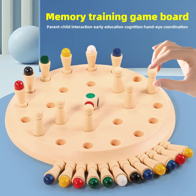 Giocattoli educativi per la prima infanzia per bambini e bambine, gioco di memoria a scacchi, gioco da tavolo interattivo per famiglie e asili nido