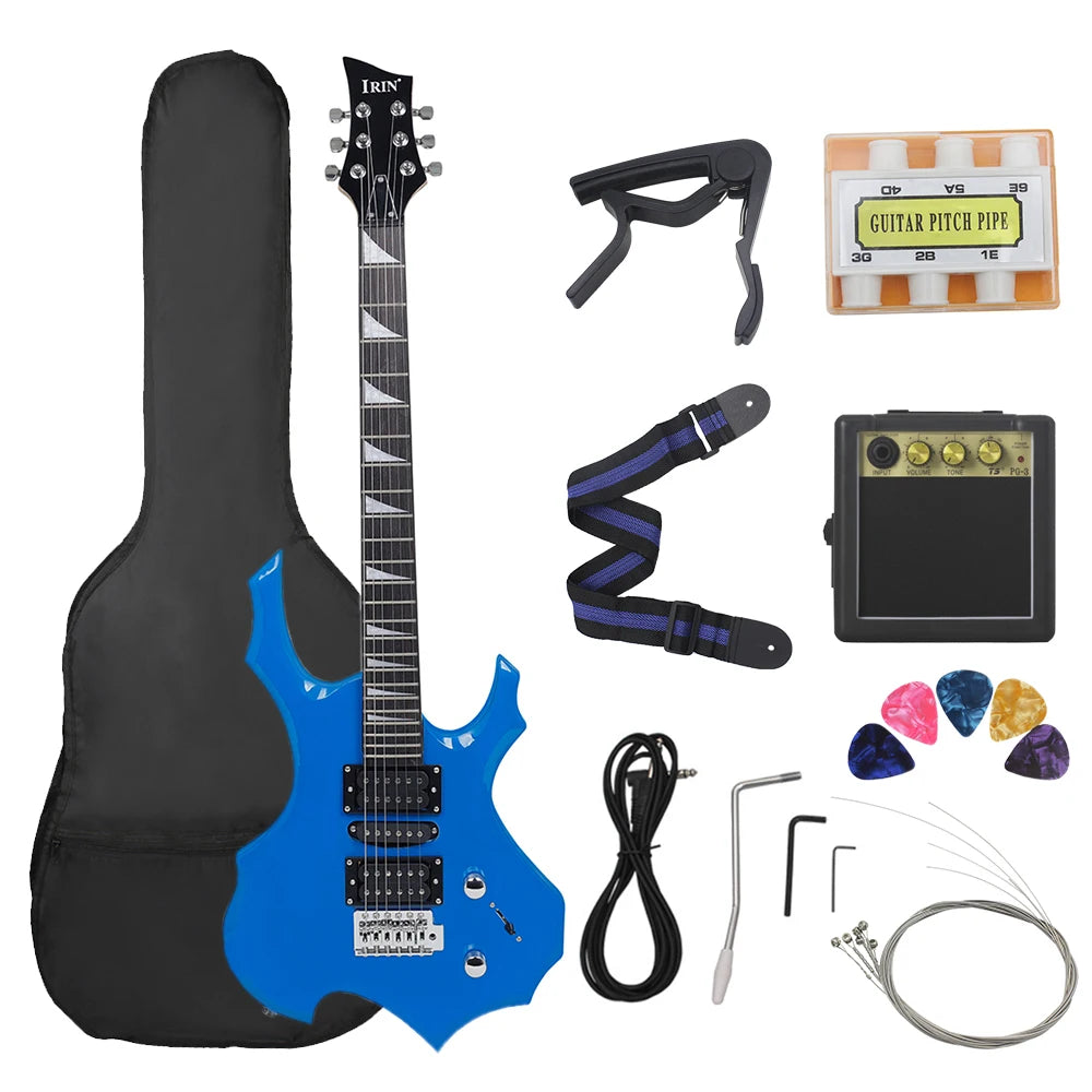 24 tasti 6 corde chitarra elettrica corpo in acero chitarra elettrica Guitarra con borsa altoparlante parti e accessori per chitarra necessari