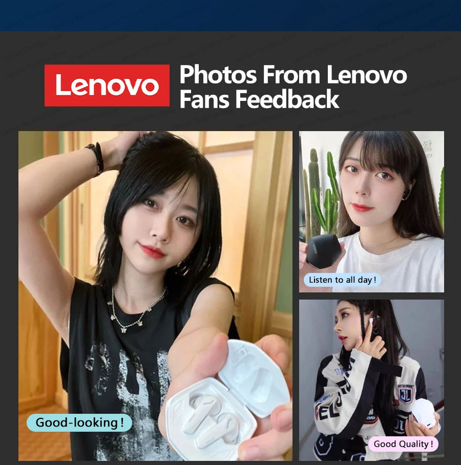 100% originale Lenovo GM2 Pro Bluetooth V5.3 TWS Auricolari wireless Stereo Sport Auricolari Gioco Musica Dual Mode Auricolare a bassa latenza