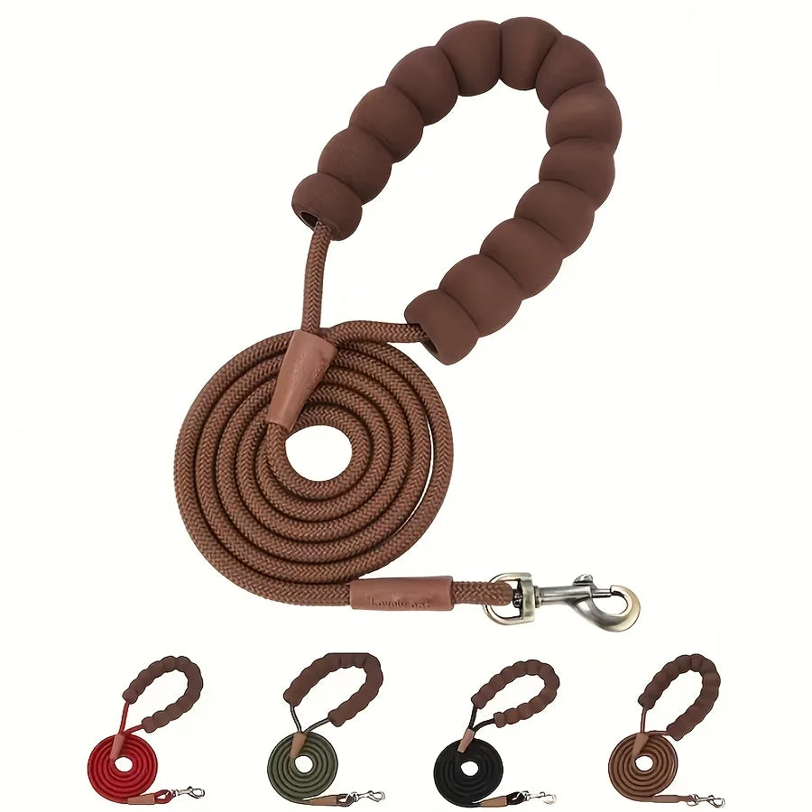 Round Dog Leash • Heavy Duty, Durable Rope for Small, Medium, Lightweight Design for Walking, Training, and Outdoor Activities