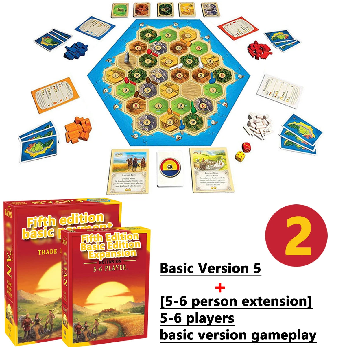 Gioco da tavolo (5a edizione) Commercia, costruisci e colonizza nel classico gioco di strategia per famiglie, bambini e adulti, dai 10 anni in su, 3-4 giocatori