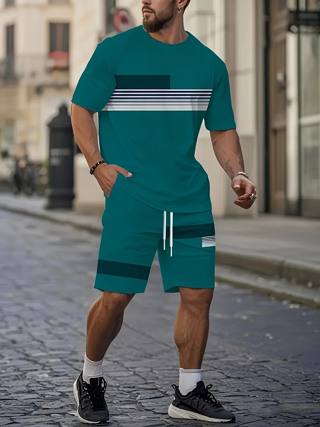 Estate 2025 Bestseller Abito da uomo a maniche corte Traspirante casual e alla moda Stampato in 3D streetwear da esterno