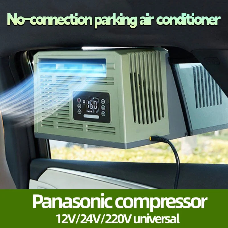 Condizionatore d'Aria Portatile per Auto, Piccolo e a Risparmio Energetico, Senza Condotti: Montaggio a Finestrino Senza Sforzo