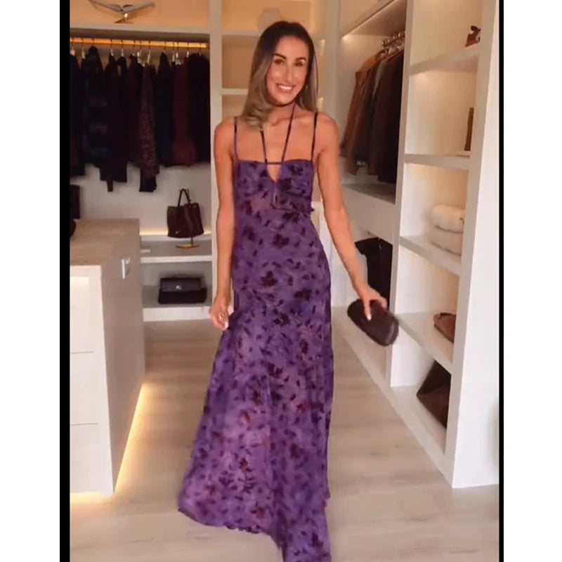 Abito Lungo Estivo da Donna 2026 Nuova Moda Elegante Abito da Sera Senza Spalline Chic Giovanile per Feste e Vacanze Estive