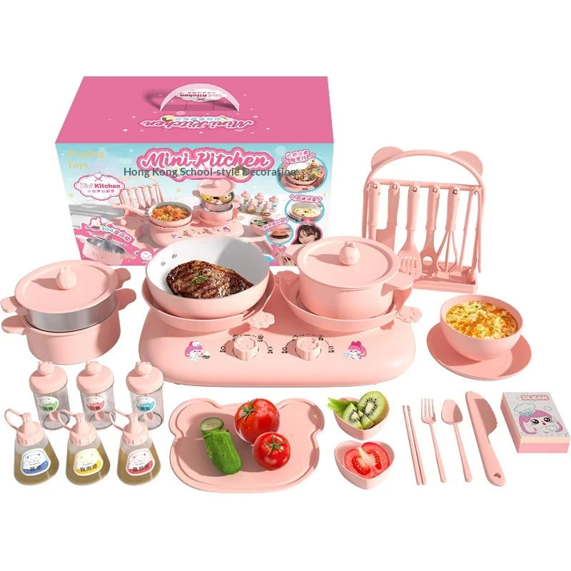 Set da cucina in miniatura Xiaoling Toys, padella antiaderente in ceramica, stoviglie realistiche, gioco di simulazione per ragazze, regalo per il ritorno a scuola