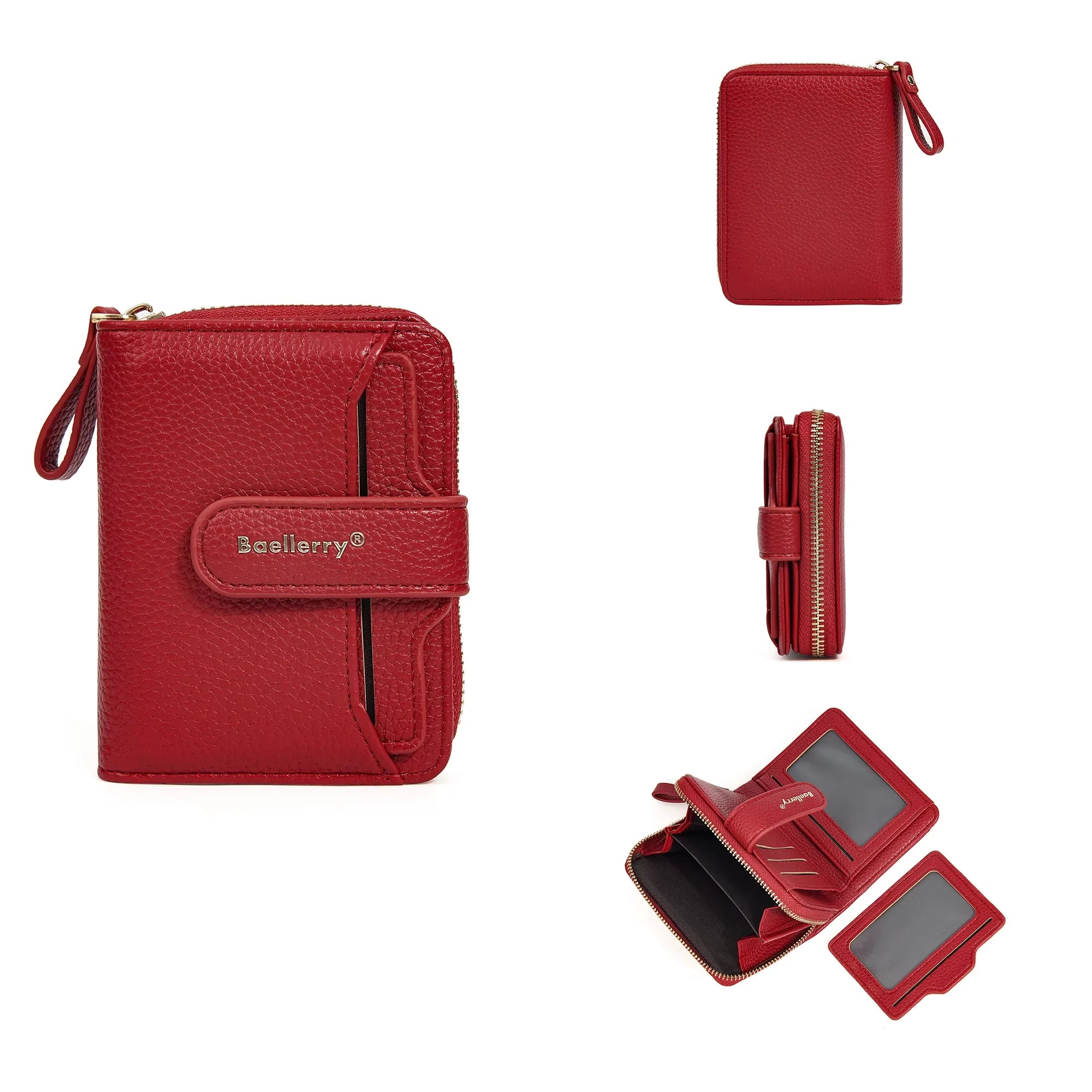 Portafoglio da Donna Baellerry Elegante con Chiusura a Zip, Multifunzionale con Protezione RFID, 6 Scomparti per Carte e Tasca per Monete, Regalo Minimalista