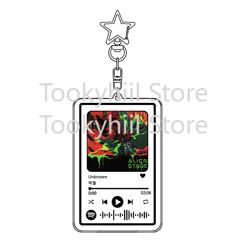 Popolare 26 brani Alien Stage Music Portachiavi Colonna sonora originale LUKA Accessorio per donna Ciondolo per borsa Playlist Codice Keying Fans Regalo