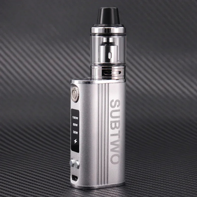 SUBTWO 100W Vape Box Mod Kit sigarette elettroniche 30W/60W/100W Batteria con regolazione dell'alimentazione con penna per fumo Vaper atomizzatore inferiore da 0,3ohm 2,5ml