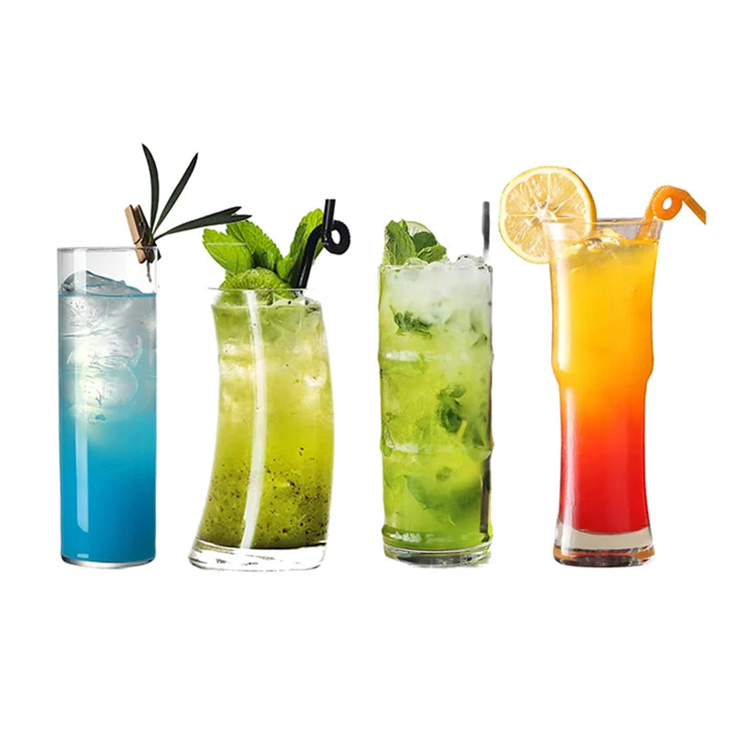 Bicchieri in cristallo senza piombo, creativi, per bibite, Collins, tumbler, per acqua, succo, birra e cocktail