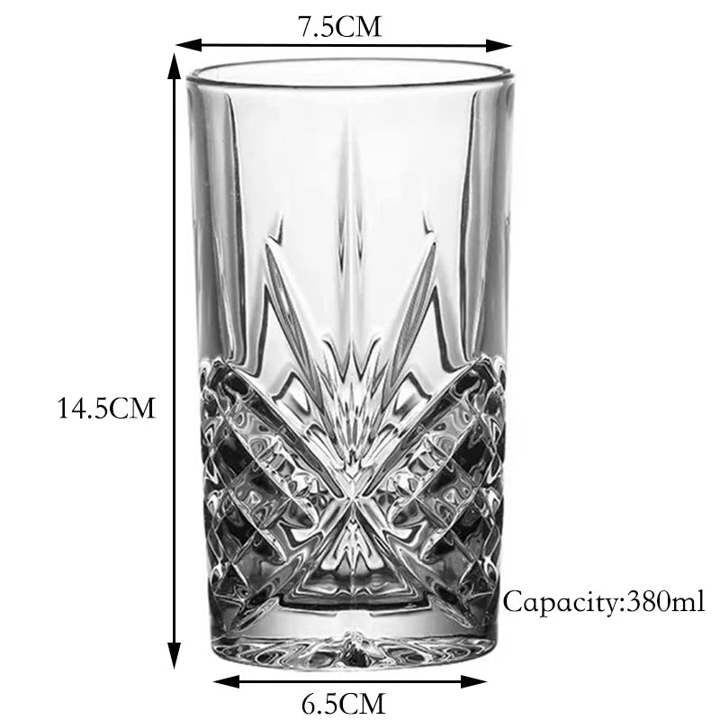 Bicchieri in cristallo senza piombo, creativi, per bibite, Collins, tumbler, per acqua, succo, birra e cocktail