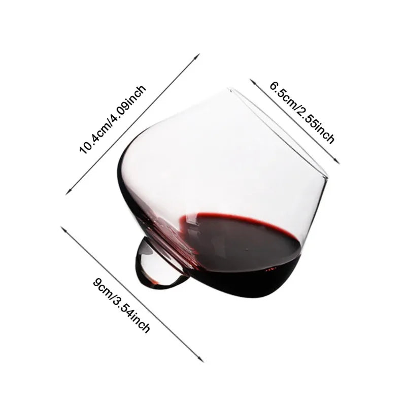 1Pc Irregolare Whisky Bicchiere di Vino Rotante Pancia Alta Birra Whisky Brandy Cocktail Bere Bicchiere di Vino Bicchiere Giù Bar di Vetro