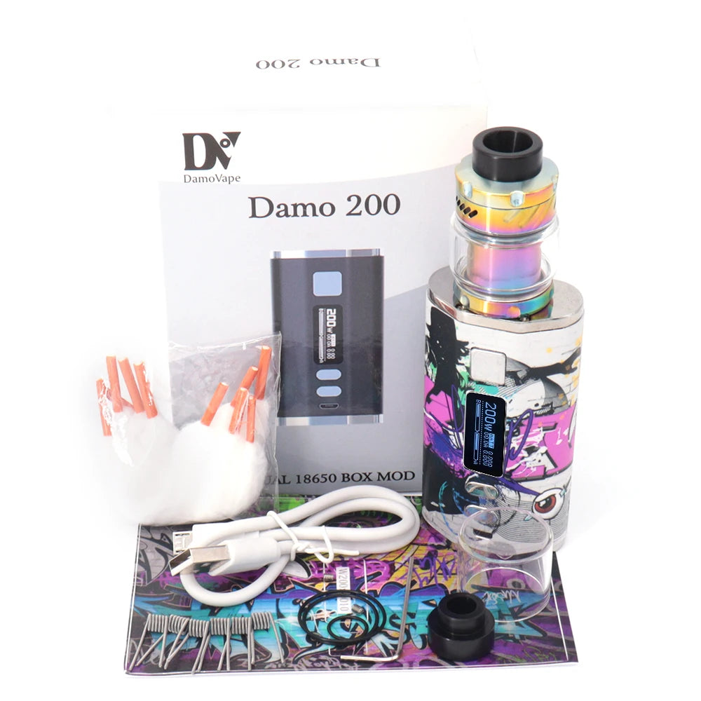 Sigaretta elettronica 200W VAPE Box Mod 4400mah Batteria Zeus Sub Ohm Serbatoio Dead Rabbit V1/v3 Rta Doppia bobine Atomizzatore Vape Kit