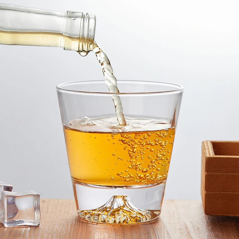 1PC Trasparente Montagna di Neve Tazza Montto Giapponese Fuji Whisky Tazza di Vetro Colazione Latte Bevanda Birra Vino Frutta Succo di Tazze regalo